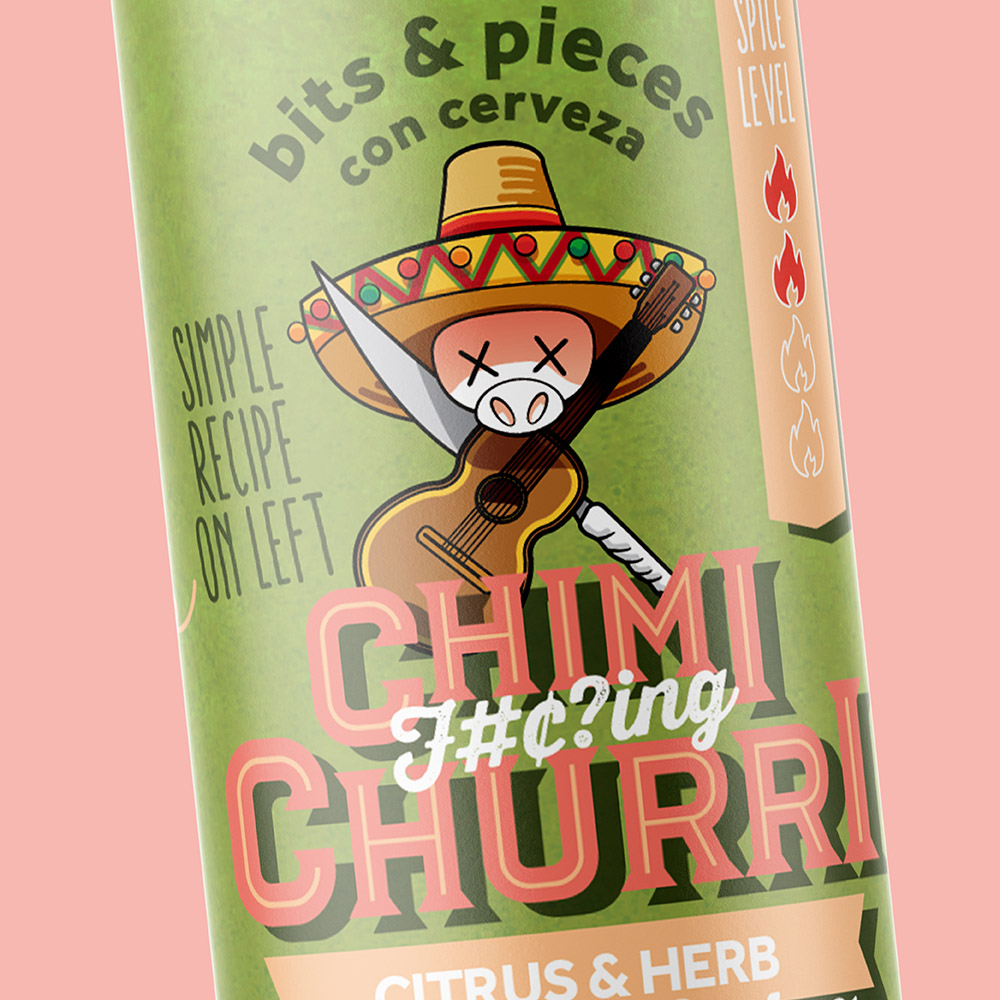 chimichurri food packaging design for bits & pieces