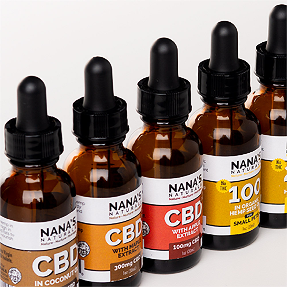 cbd tinctures cannabis packaging design for nana's naturals