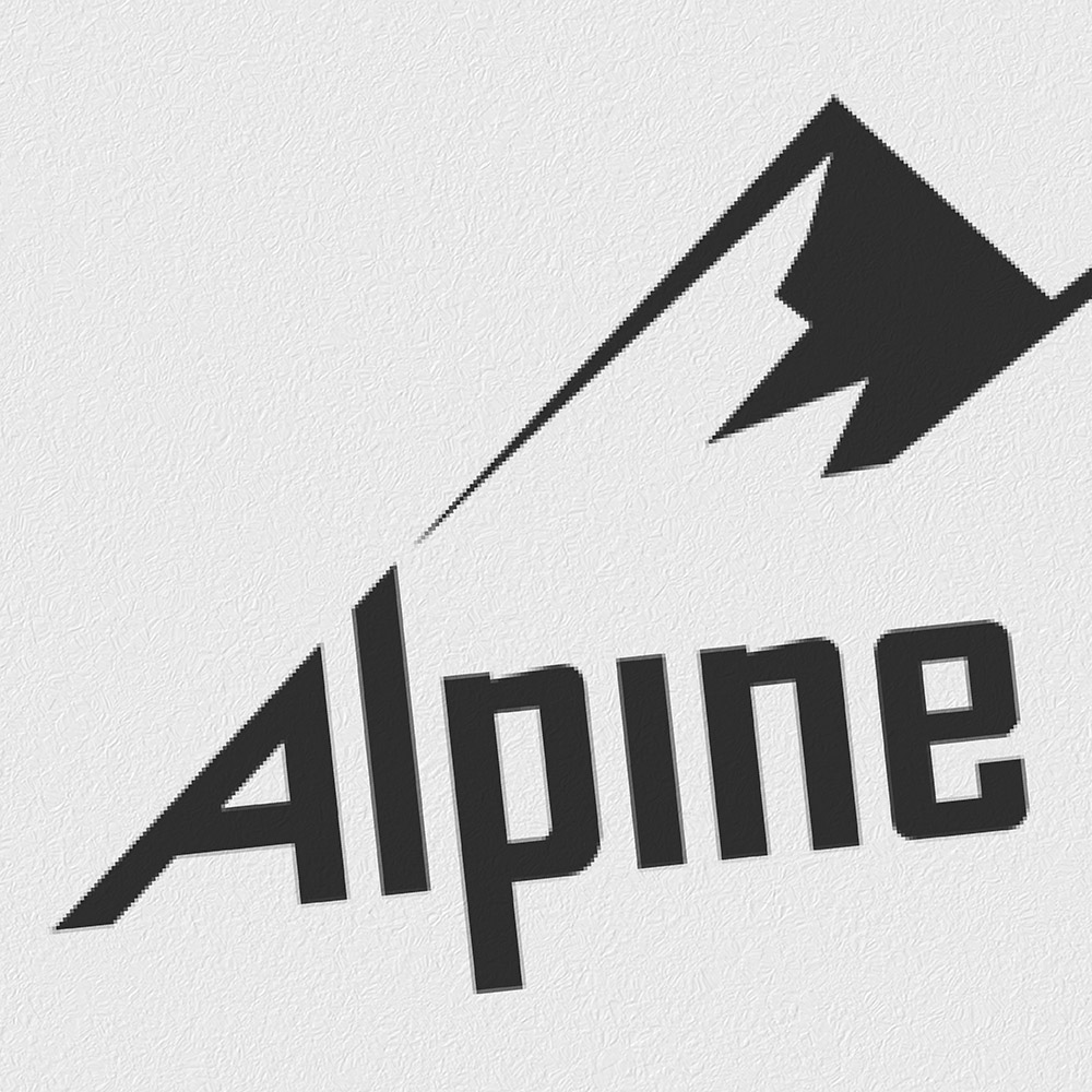 alpine pizza logo design