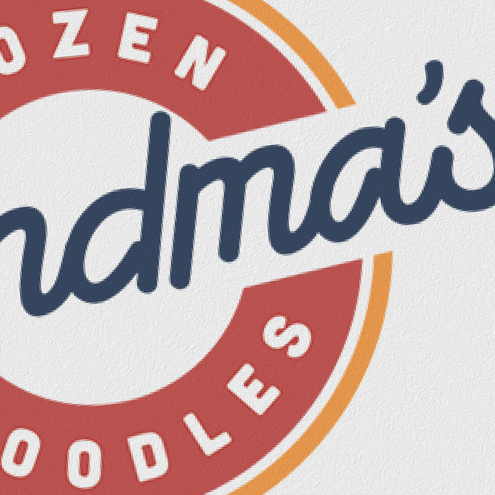 grandma's noodles logo design
