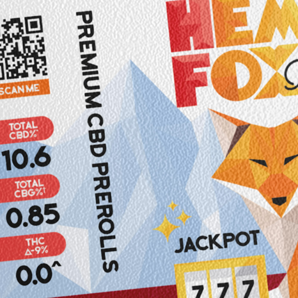 jackpot cbd preroll cannabis packaging design for hemp fox farms