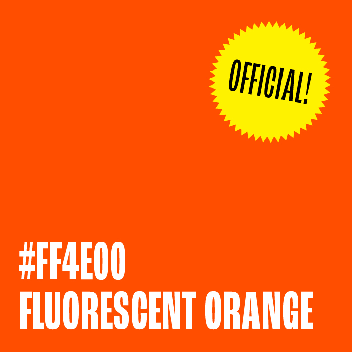 fluorescent orange color of the moment