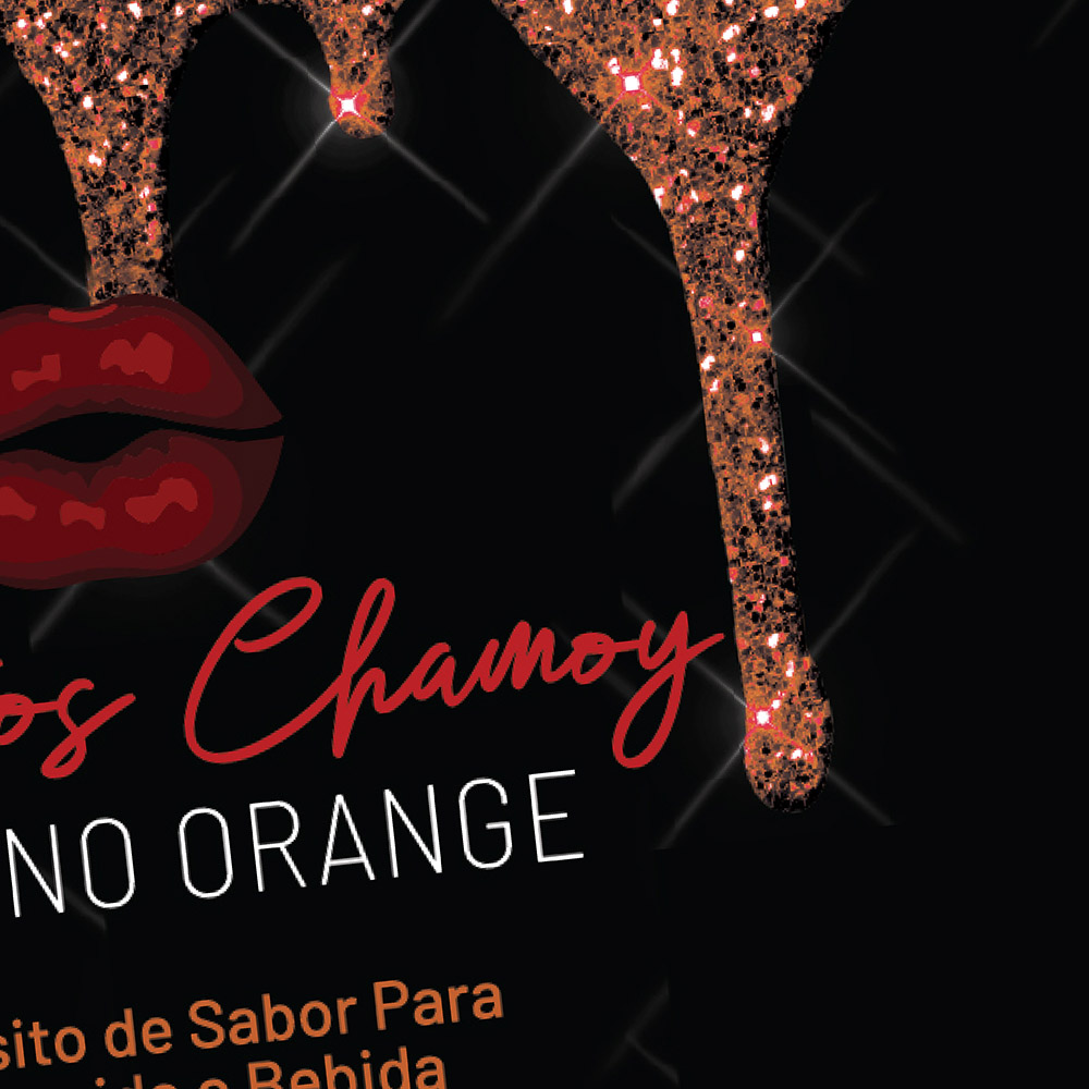 inferno orange chamoy food packaging design for besitos chamoy