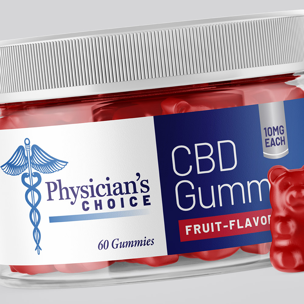 fruit-flavored cbd gummies cannabis packaging design for Brandon medical center