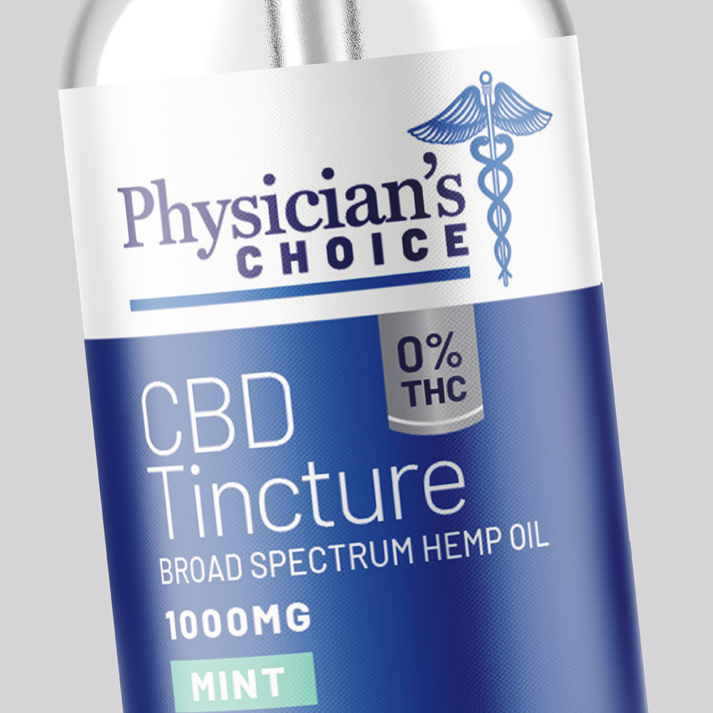 mint cbd tincture cannabis packaging design for Brandon medical center