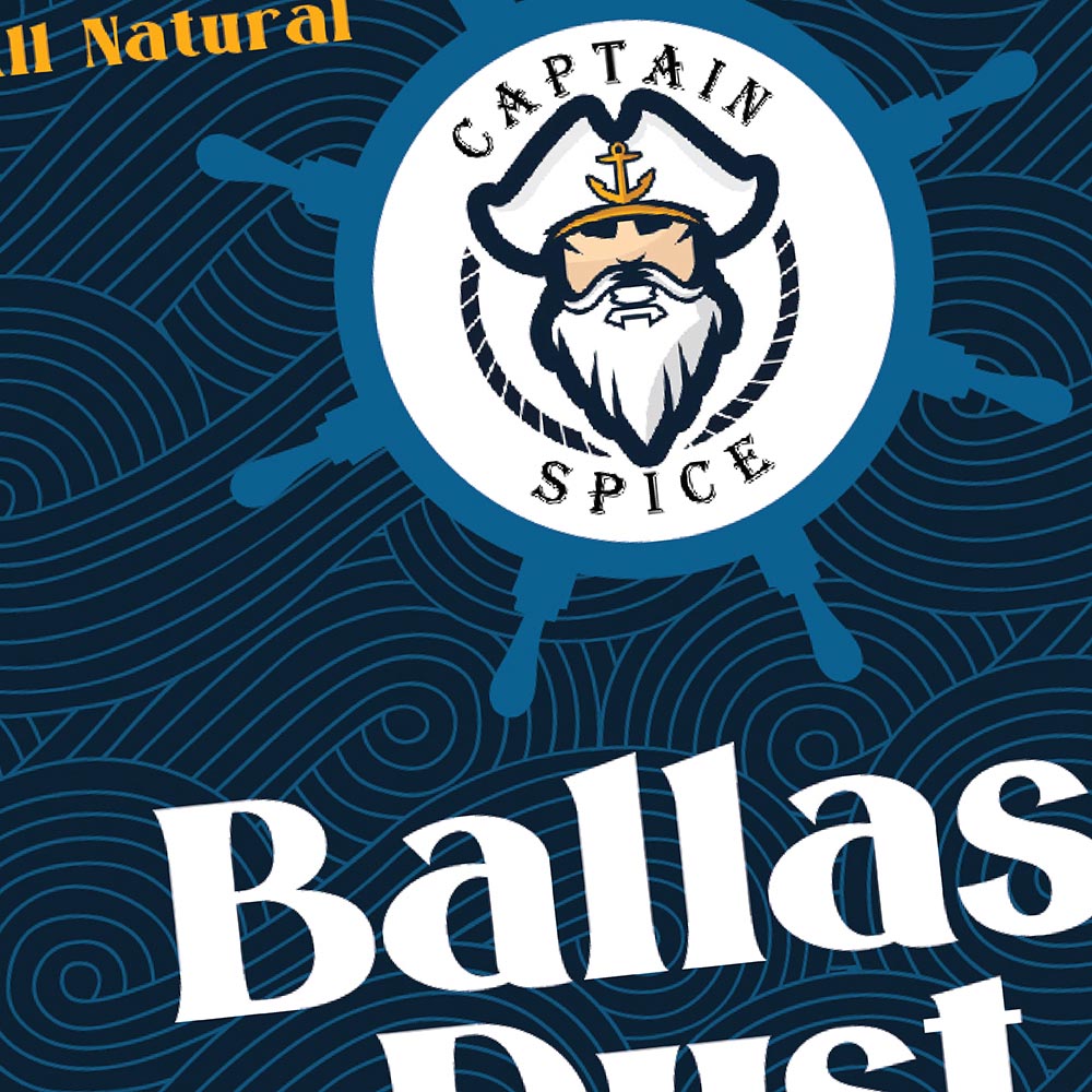 ballast dust food packaging design for captain spice co