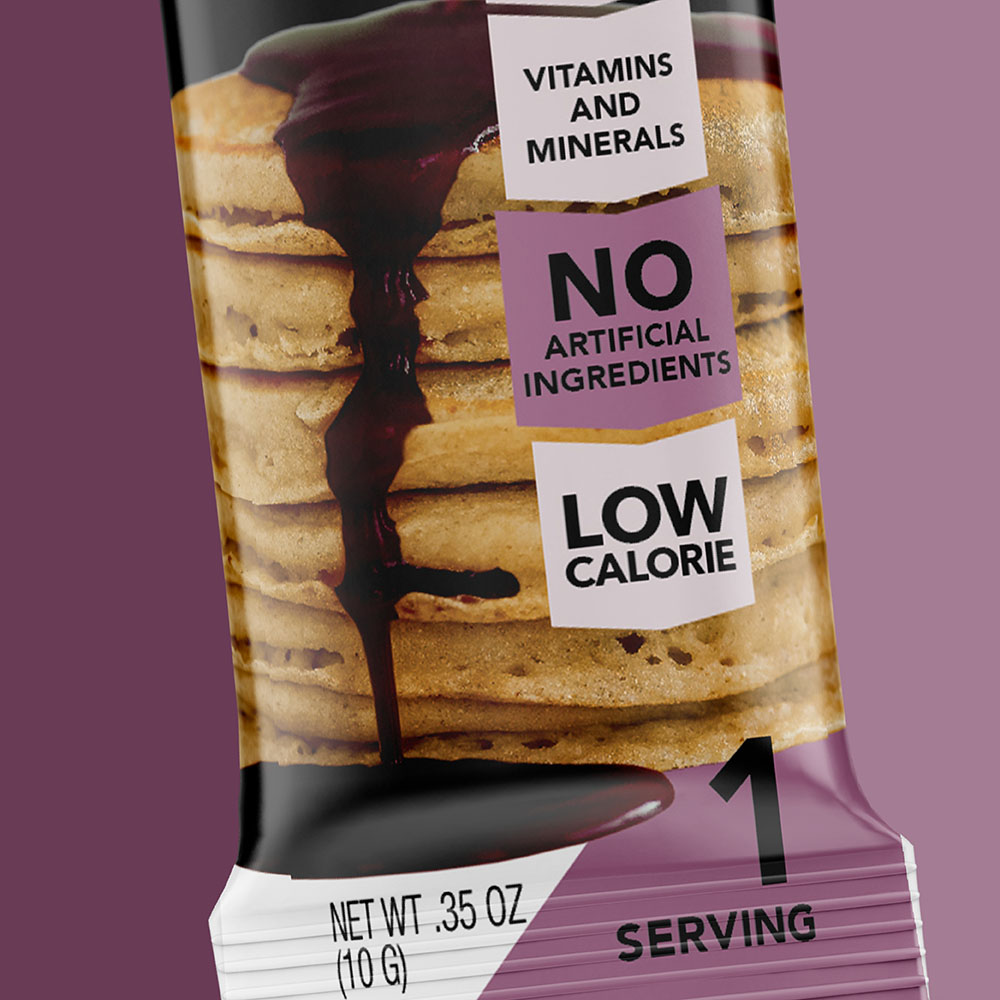 açaí berry syrup mix supplement packaging design for clean simple eats