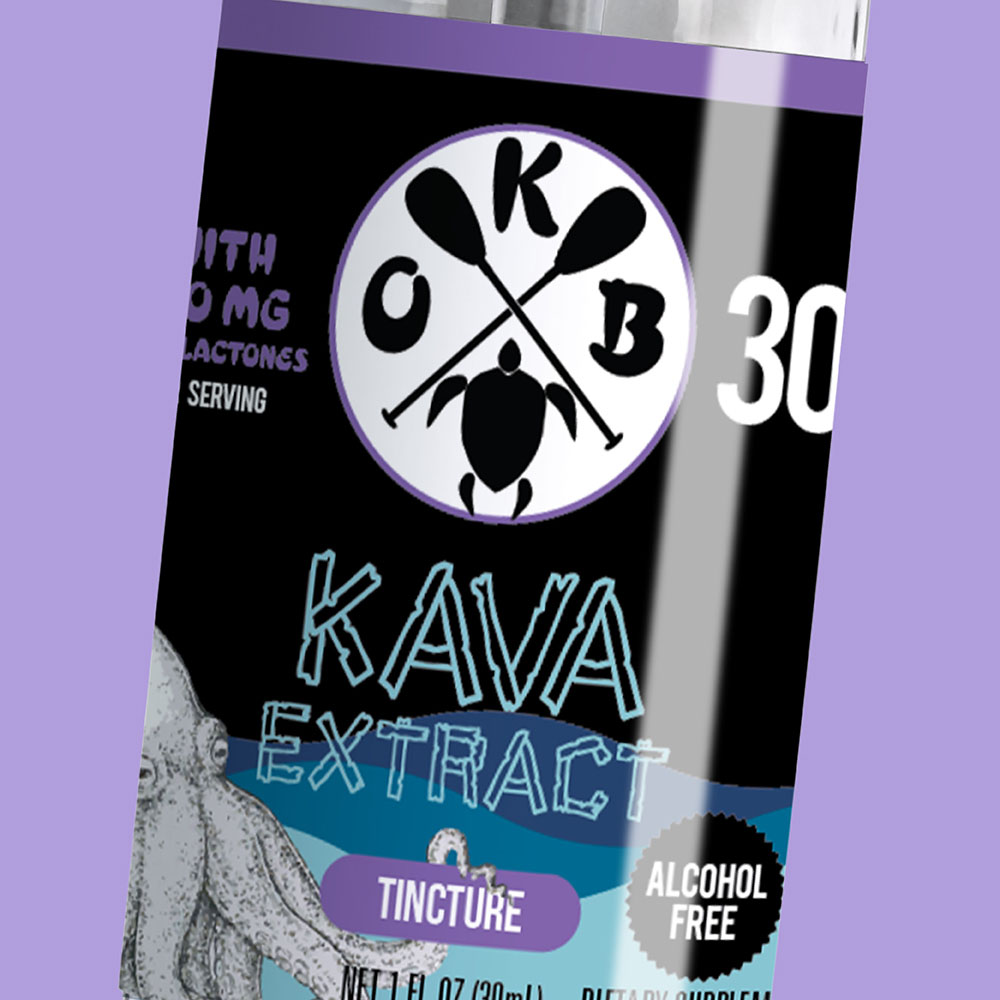 kava extract tincture food packaging design for Ohana kava bar