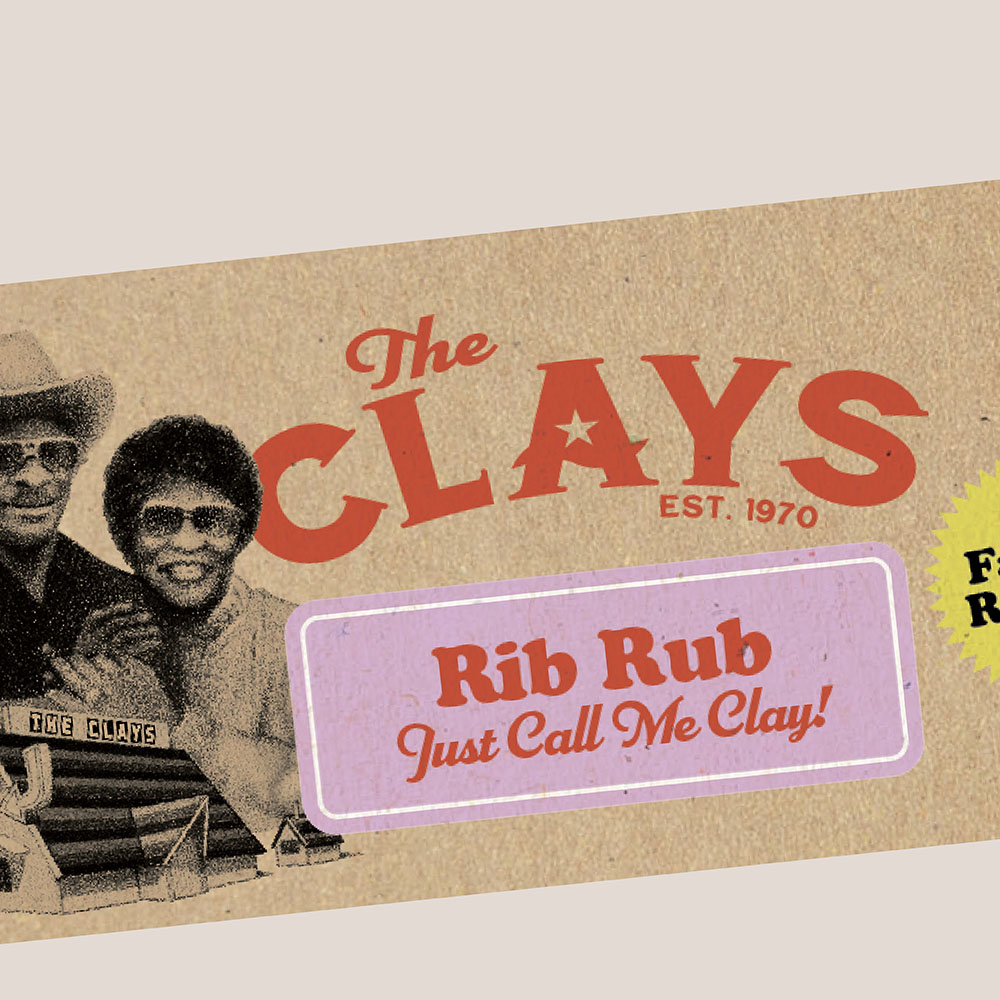rib rub food packaging design for the clays