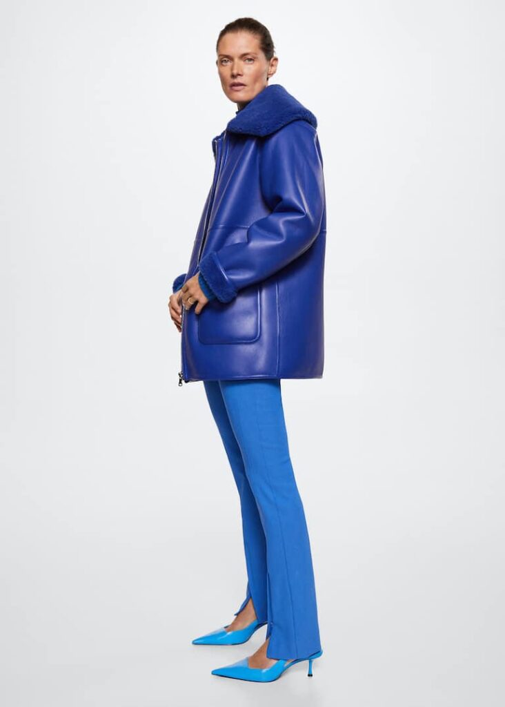 indigo color of the moment as seen on jacket